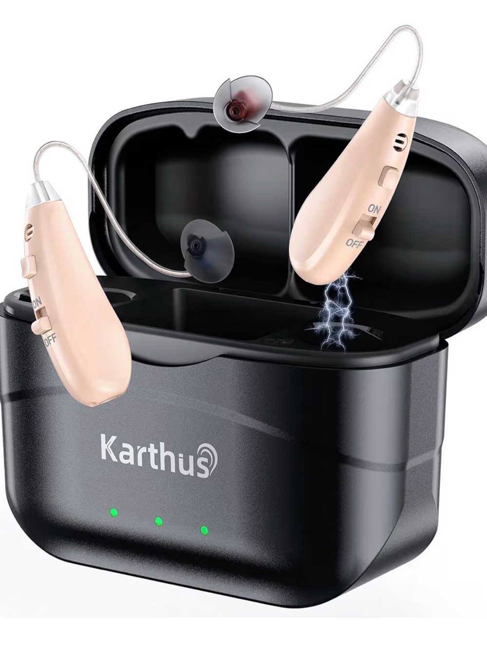 Karthus Rechargeable Hearing Amplifiers in Nude Beige